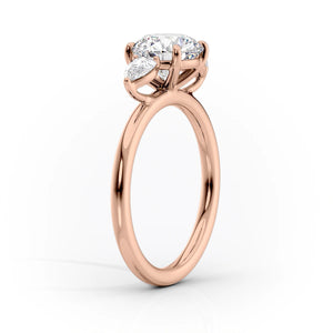 The Lauren Set With A 3.5 Carat Princess Moissanite