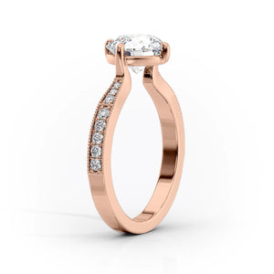 The Rebecca Set With A 2 Carat Emerald Moissanite