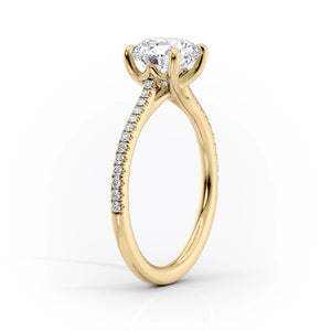 The Pave Lexie Set With A 3 Carat Round Lab Diamond