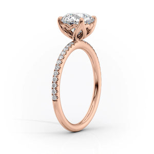 The Pave Alison Set With A 2 Carat Round Lab Diamond