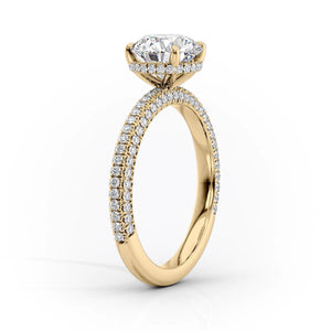 The Celine Set With A 3 Carat Princess Lab Diamond