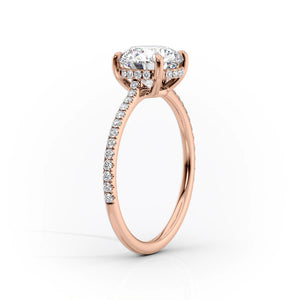 The Pave Maia Set With A 1 Carat Oval Lab Diamond