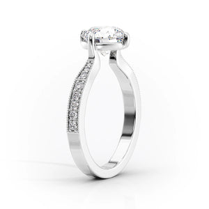 The Rebecca Set With A 2 Carat Elongated Cushion Lab Diamond