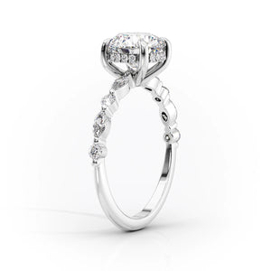 The Lindsey Set With A 3 Carat Cushion Lab Diamond