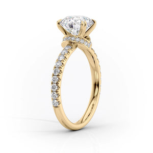 The Sofia Set With A 4.5 Carat Elongated Cushion Moissanite