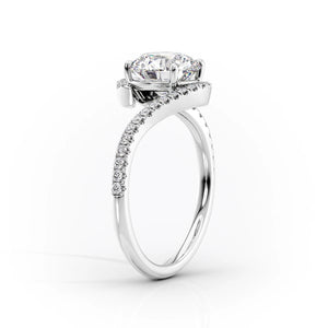 The Pave Skyler Set With A 2.5 Carat Radiant Lab Diamond