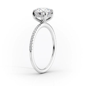 The Pave Kamellie Set With A 1.5 Carat Emerald Lab Diamond