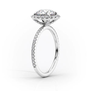 The Lenny Set With A 1 Carat Emerald Lab Diamond