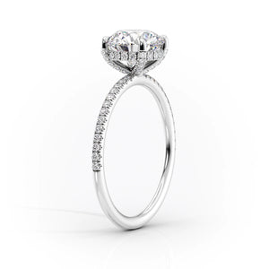 The Pave Crown Kamellie Set With A 2 Carat Marquise Lab Diamond