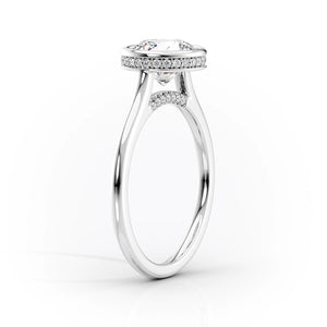 The Charlotte Set With A 3 Carat Elongated Cushion Lab Diamond