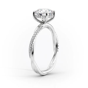 The Stacey Set With A 2 Carat Round Lab Diamond