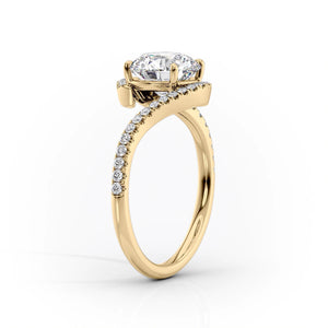The Pave Skyler Set With A 1.5 Carat Round Moissanite