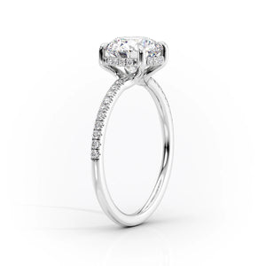 The Mandy Set With A 2 Carat Elongated Cushion Lab Diamond