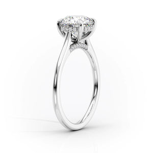 The Natalie Set With A 2.5 Carat Round Lab Diamond