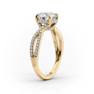 The Angelina Set With A 1 Carat Radiant Lab Diamond