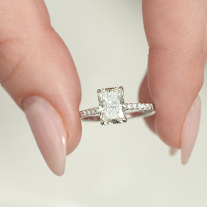 The Pave Alison - Engagement Ring Made in White Gold
