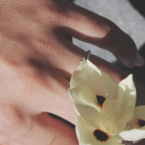 The Pave Kamellie - Engagement Ring Made in White Gold