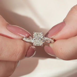 The Pave Twig - Engagement Ring Made in White Gold