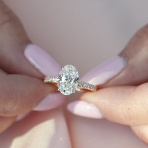 The Pave Lily - Engagement Ring Made in Yellow Gold