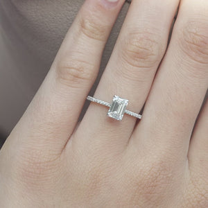 The Pave Maia - Engagement Ring Made in White Gold