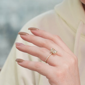 The Pave Alex - Engagement Ring Made in Yellow Gold