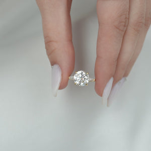 The Pave liv - Engagement Ring Made in Yellow Gold