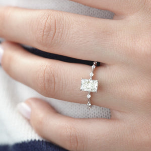 The Hidden Halo Penelope - Engagement Ring Made in White Gold