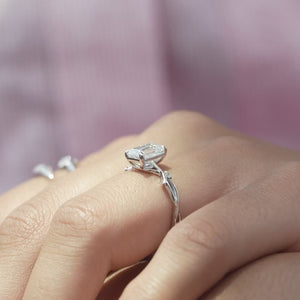 The Twig - Engagement Ring Made in White Gold