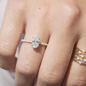 The Pave Ashley - Engagement Ring Made in Yellow Gold