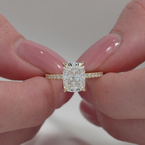 The Pave Nelly - Engagement Ring Made in Yellow Gold