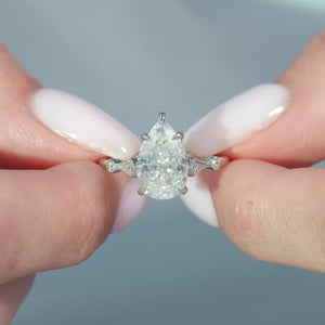 The Amber - Engagement Ring Made in White Gold