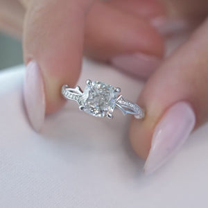 The Pave Twig - Engagement Ring Made in White Gold