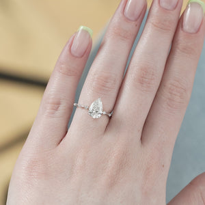 The Hidden Halo Penelope - Engagement Ring Made in White Gold