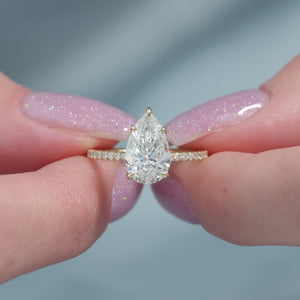 The Pave Ashley - Engagement Ring Made in Yellow Gold