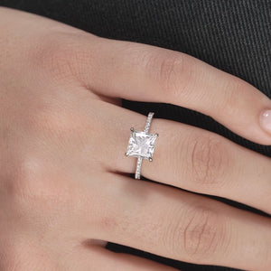 The Pave Claire - Engagement Ring Made in White Gold