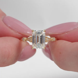 The Amber - Engagement Ring Made in Yellow Gold