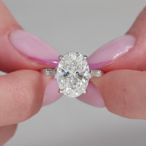 The Amber - Engagement Ring Made in White Gold
