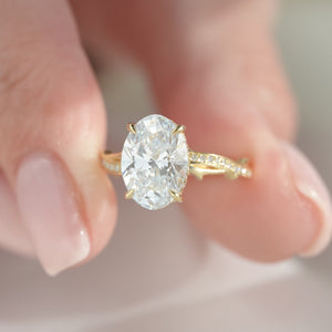 The Pave Twig - Engagement Ring Made in Yellow Gold
