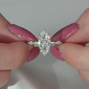 The Nicole - Engagement Ring Made in White Gold