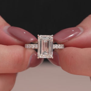 The Pave Nelly - Engagement Ring Made in White Gold