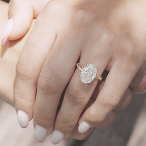 The Pave Twig - Engagement Ring Made in Yellow Gold