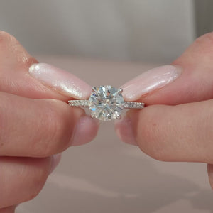 The Pave Eleanor - Engagement Ring Made in White Gold