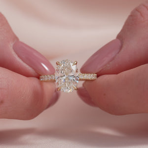 The Pave Kamellie - Engagement Ring Made in Yellow Gold