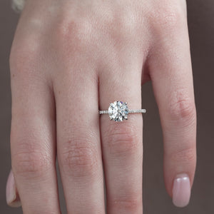 The Pave Claire - Engagement Ring Made in White Gold