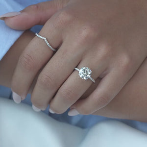 The Pave Nelly - Engagement Ring Made in White Gold
