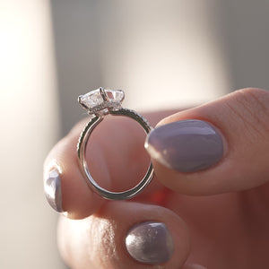 The Pave Nelly - Engagement Ring Made in White Gold