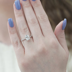 The Pave Natalie - Engagement Ring Made in White Gold