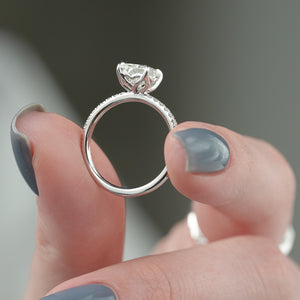 The Pave Alison - Engagement Ring Made in White Gold
