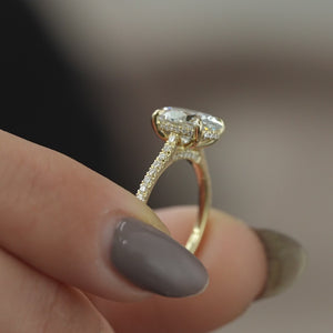 The Pave Natalie - Engagement Ring Made in Yellow Gold