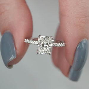 The Pave Alison - Engagement Ring Made in White Gold